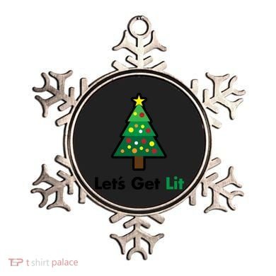 Let's Get Lit Funny Christmas Ing Xmas Lights Funny Gift Ornament