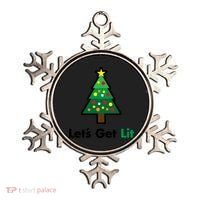 Let's Get Lit Funny Christmas Ing Xmas Lights Funny Gift Ornament thumb 0