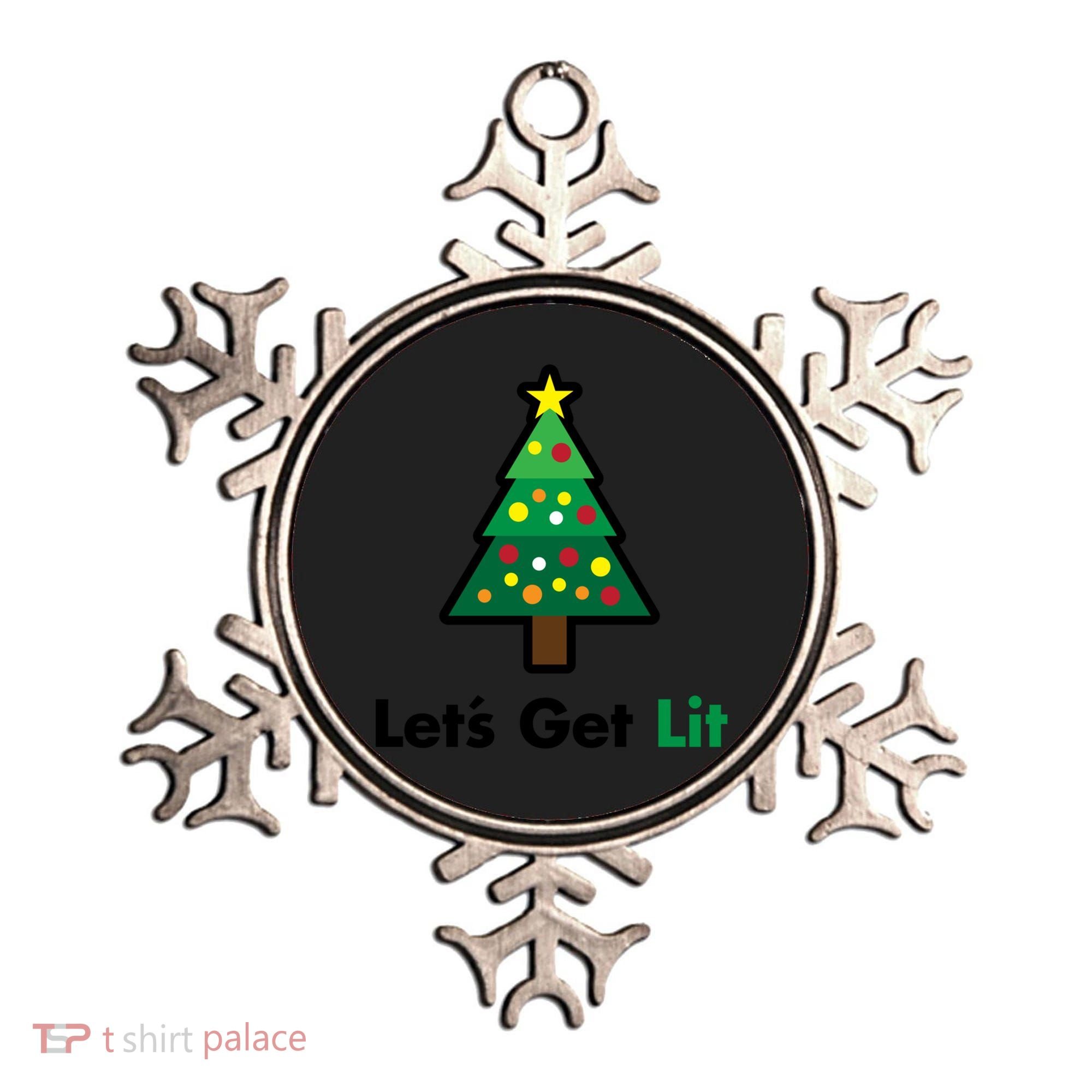 Let's Get Lit Funny Christmas Ing Xmas Lights Funny Gift Ornament