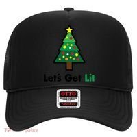 Let's Get Lit Funny Christmas Ing Xmas Lights Funny Gift Hat thumb 0