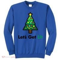 Let's Get Lit Funny Christmas Ing Xmas Lights Funny Gift Sweatshirt thumb 0