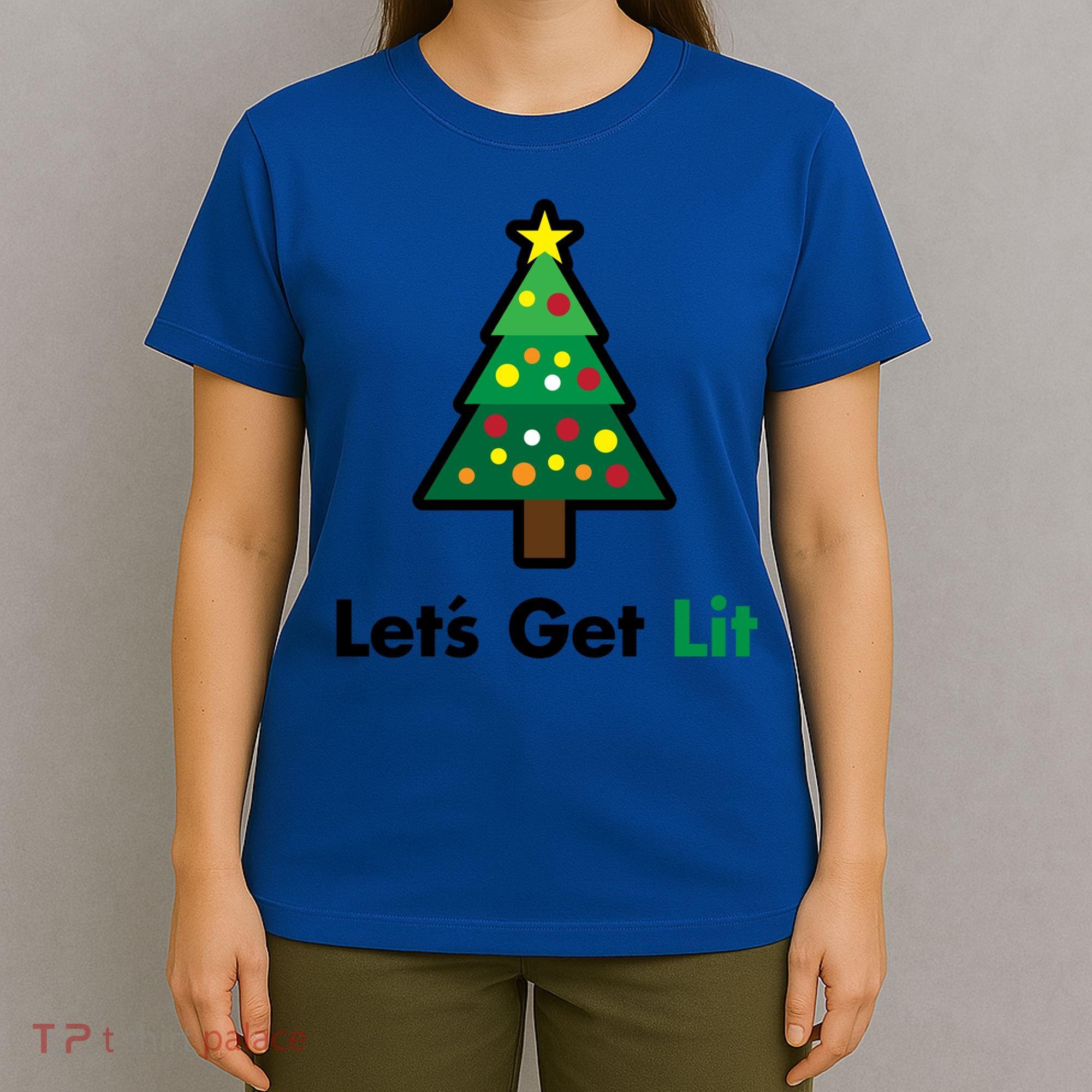 Let's Get Lit Funny Christmas Ing Xmas Lights Funny Gift T-Shirt