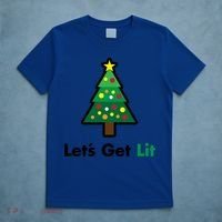 Let's Get Lit Funny Christmas Ing Xmas Lights Funny Gift T-Shirt thumb 5