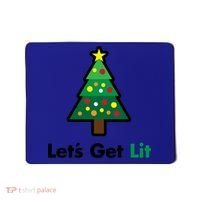 Let's Get Lit Funny Christmas Ing Xmas Lights Funny Gift Mousepad thumb 0