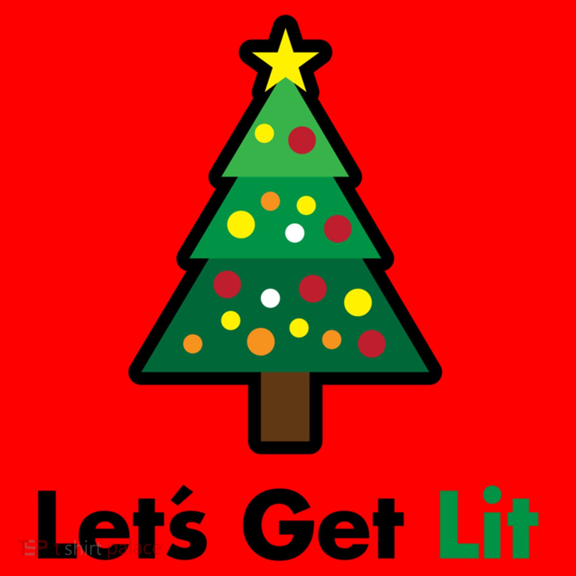 Let's Get Lit Funny Christmas Ing Xmas Lights Funny Gift Santa Hat
