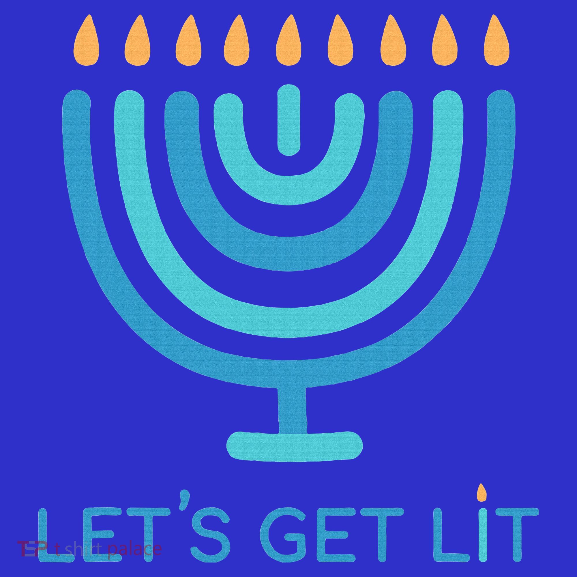 Let's Get Lit Menorah Jewish Funny Ugly Hanukkah Jew  Women's Tank Top
