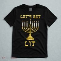 Lets Get Lit Chanukah Happy Hanukkah Funny Menorah Jewish T-Shirt thumb 5