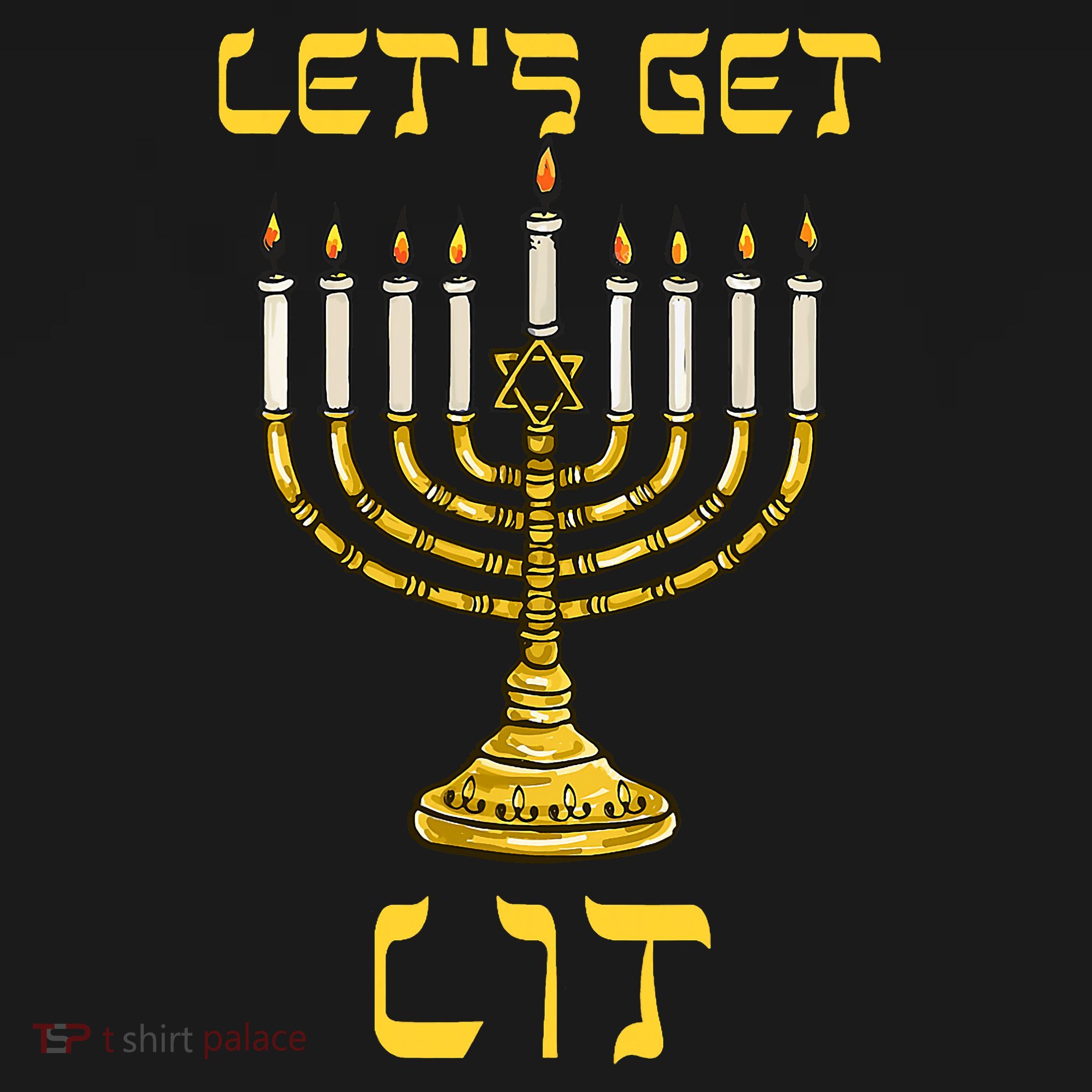 Lets Get Lit Chanukah Happy Hanukkah Funny Menorah Jewish Ornament