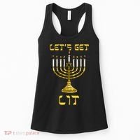 Lets Get Lit Chanukah Happy Hanukkah Funny Menorah Jewish Women's Tank Top thumb 0