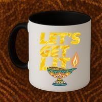 LetS Get Lit Diwali Dia Cool Gift Coffee Mug thumb 2