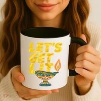 LetS Get Lit Diwali Dia Cool Gift Coffee Mug thumb 3
