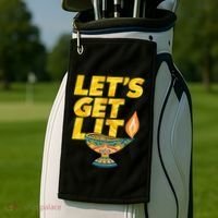 LetS Get Lit Diwali Dia Cool Gift Golf Towel thumb 2