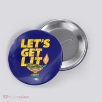 LetS Get Lit Diwali Dia Cool Gift Button thumb 0