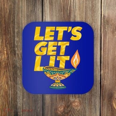 LetS Get Lit Diwali Dia Cool Gift Coaster