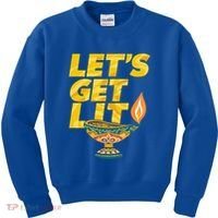 LetS Get Lit Diwali Dia Cool Gift Kids Sweatshirt thumb 0