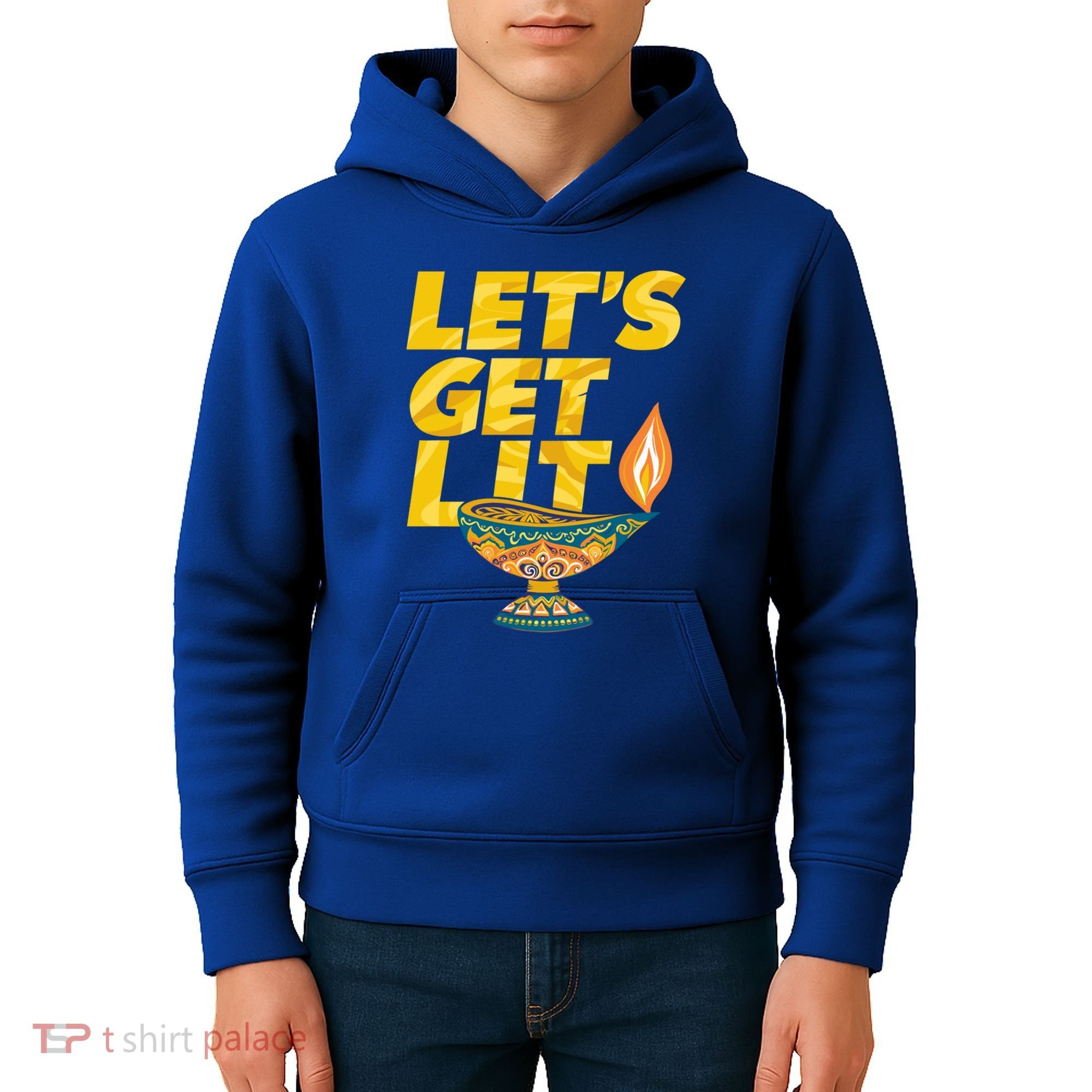 LetS Get Lit Diwali Dia Cool Gift Kids Hoodie