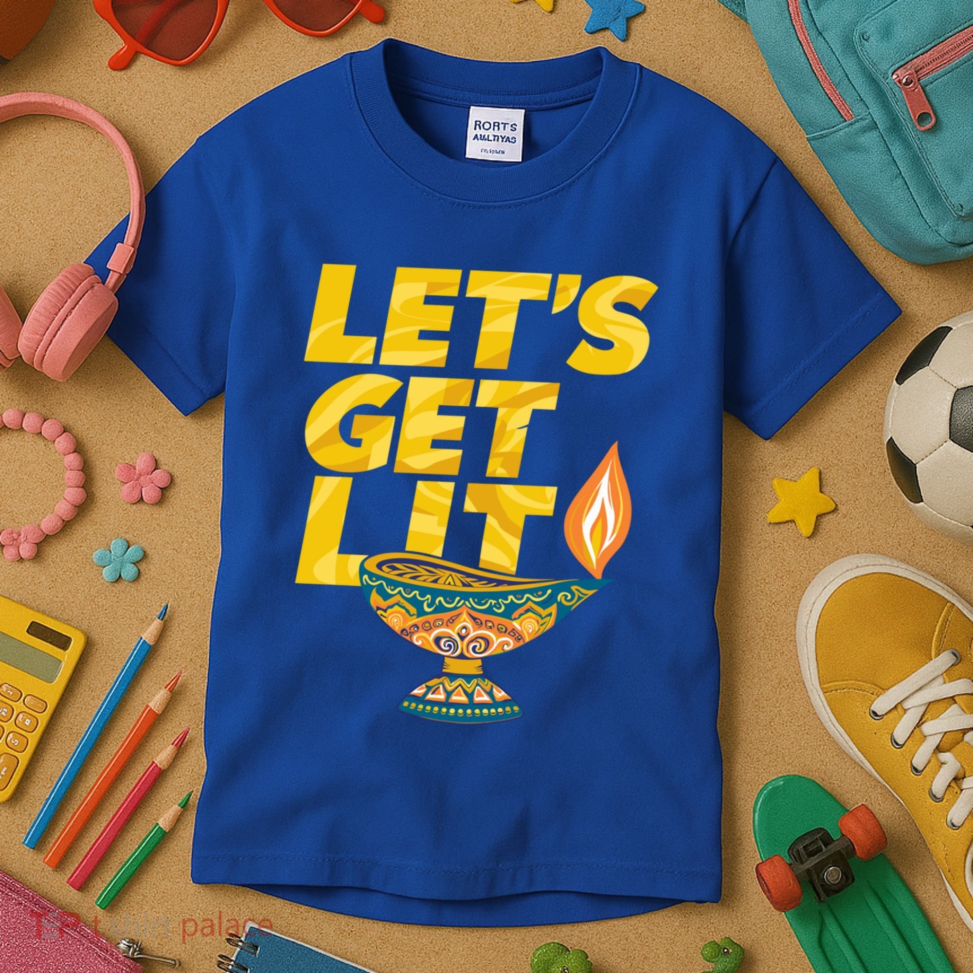 LetS Get Lit Diwali Dia Cool Gift Kids T-Shirt