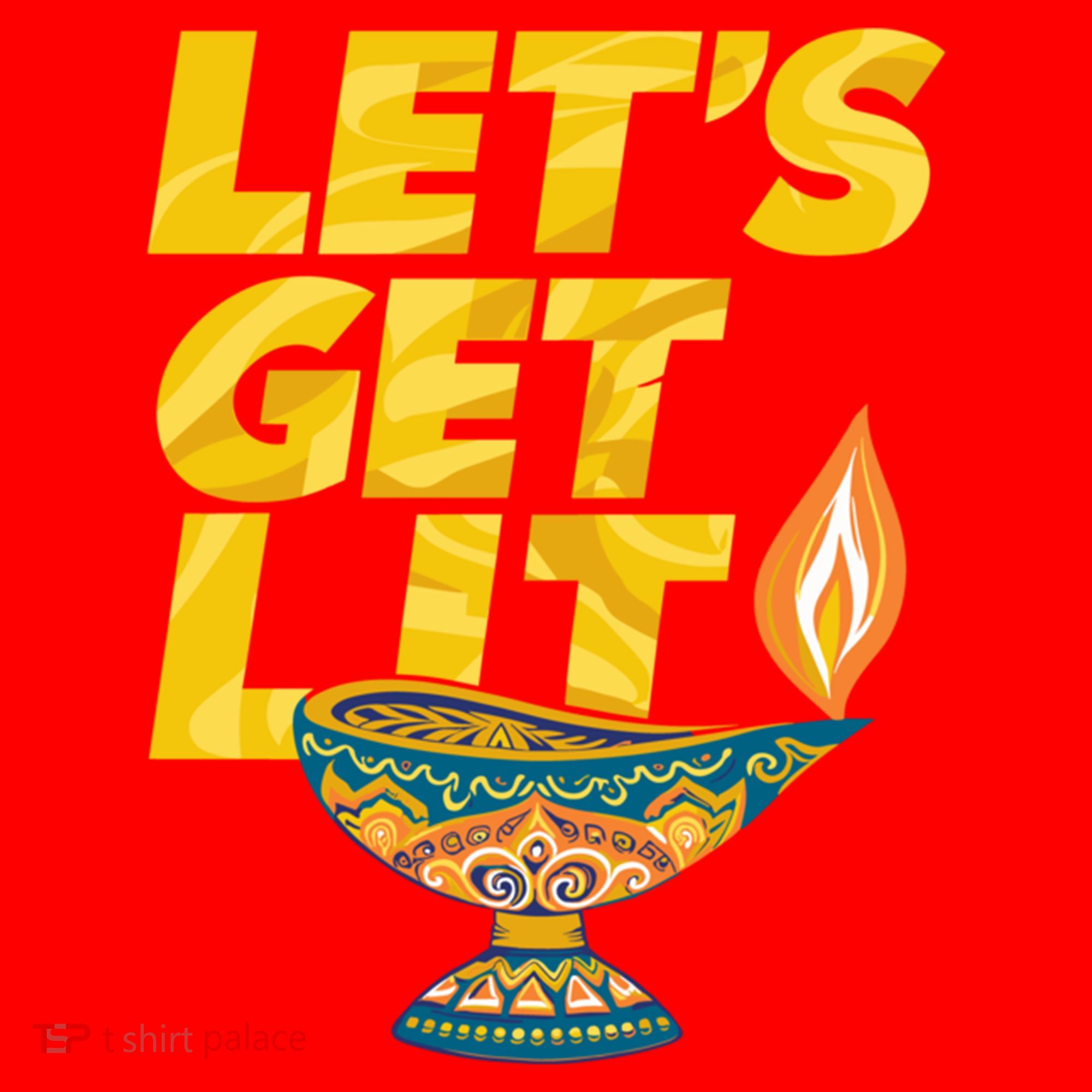 LetS Get Lit Diwali Dia Cool Gift Santa Hat