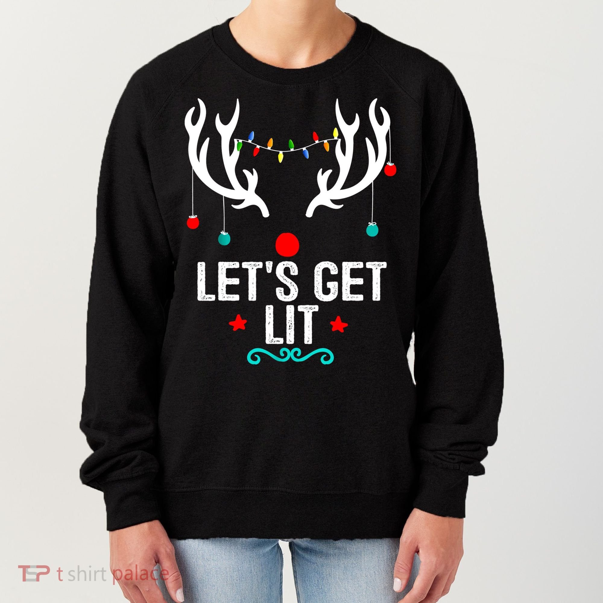 LetS Get Lit Cool Christmas Women's Sweatshirt