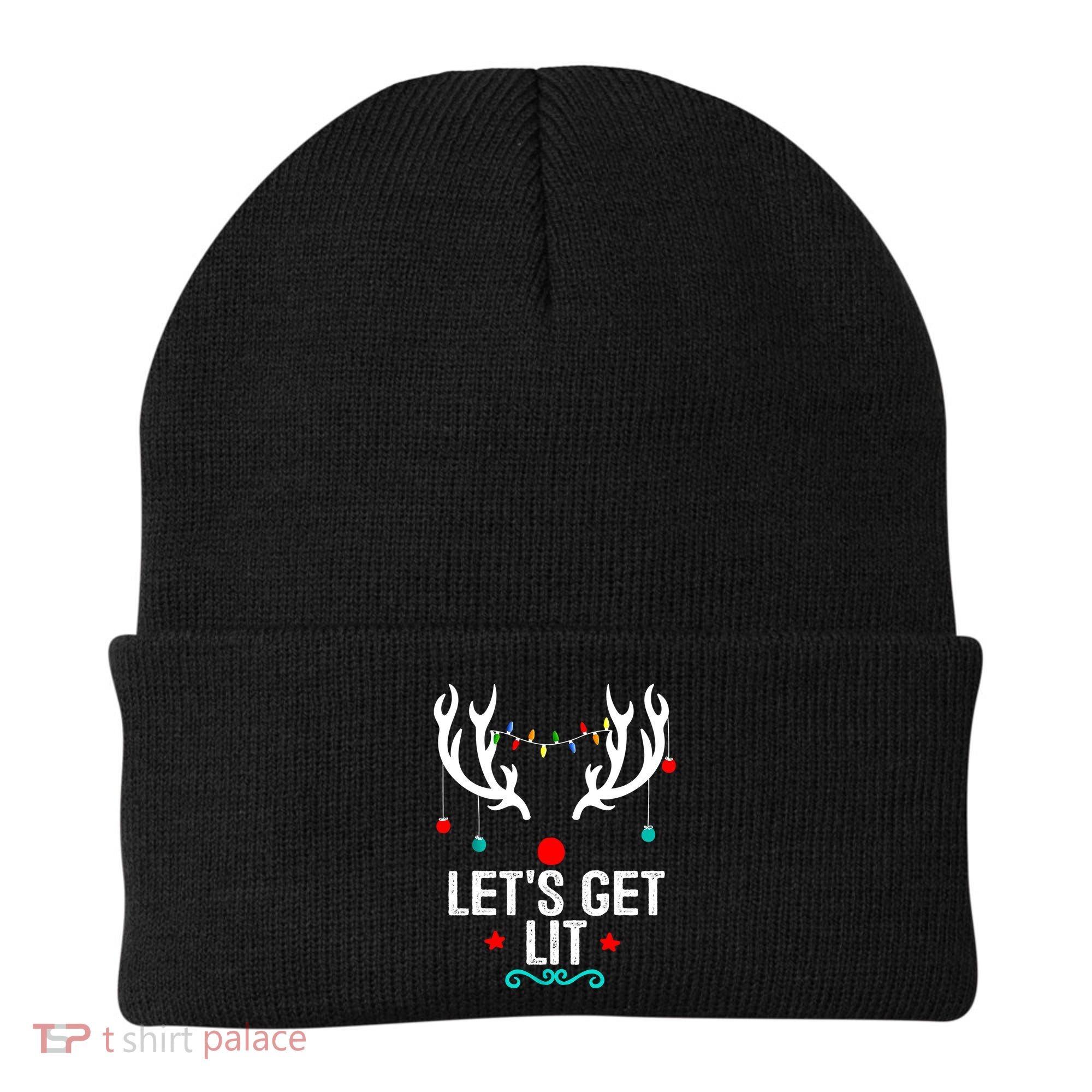 LetS Get Lit Cool Christmas Beanie