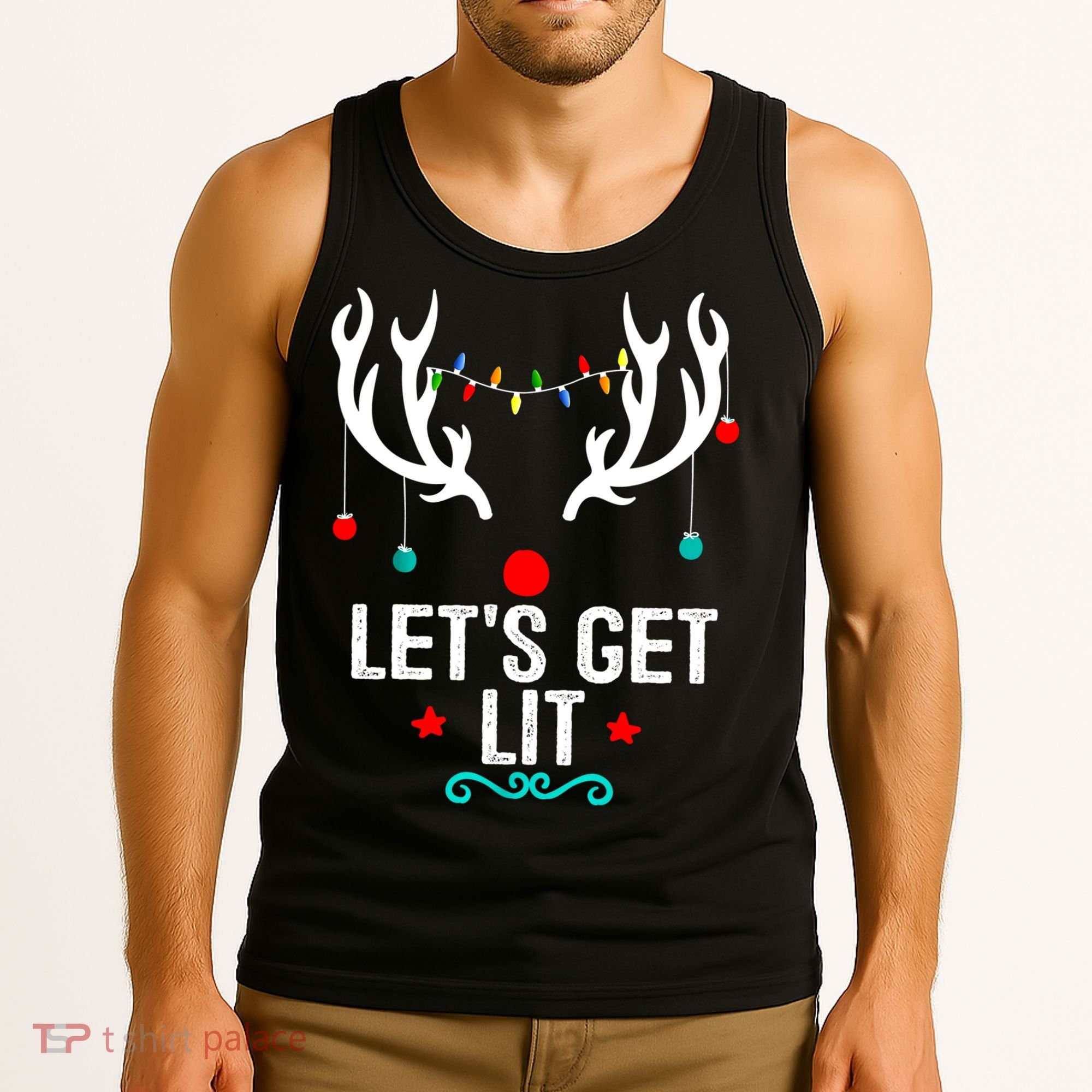 LetS Get Lit Cool Christmas Tank Top