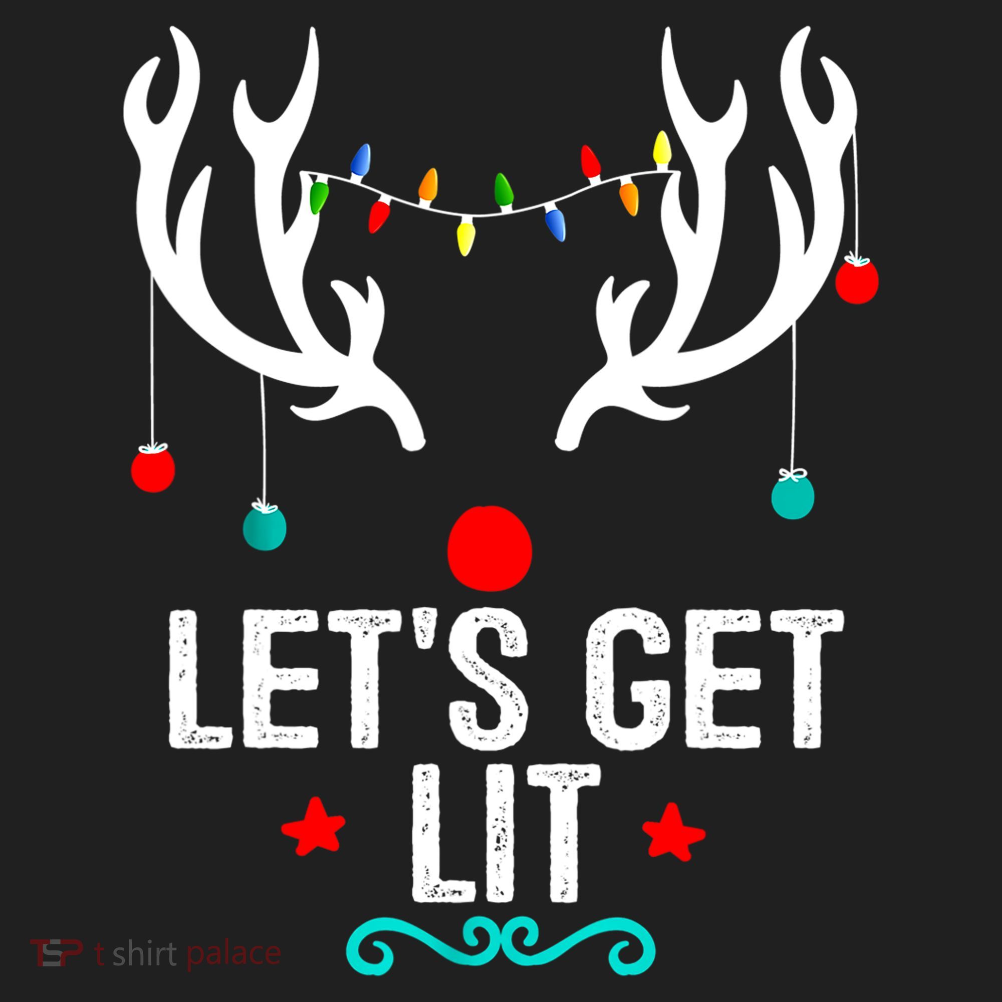 LetS Get Lit Cool Christmas Golf Towel