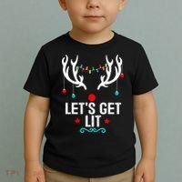 LetS Get Lit Cool Christmas Toddler T-Shirt thumb 2