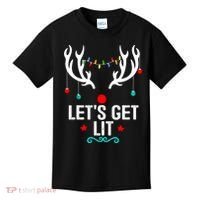LetS Get Lit Cool Christmas Kids T-Shirt thumb 0