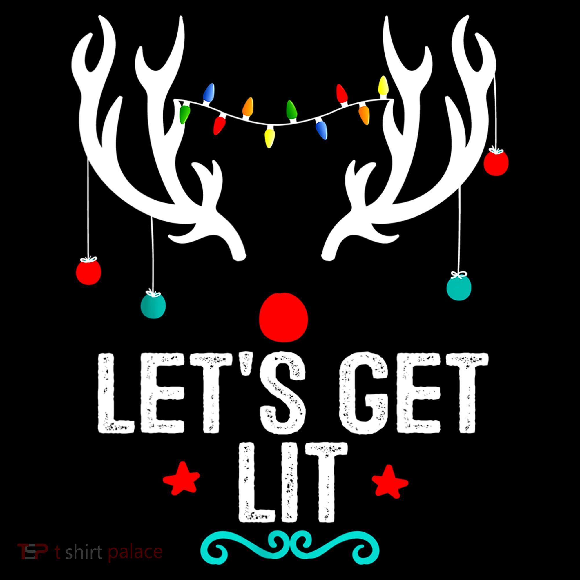 LetS Get Lit Cool Christmas Kids T-Shirt