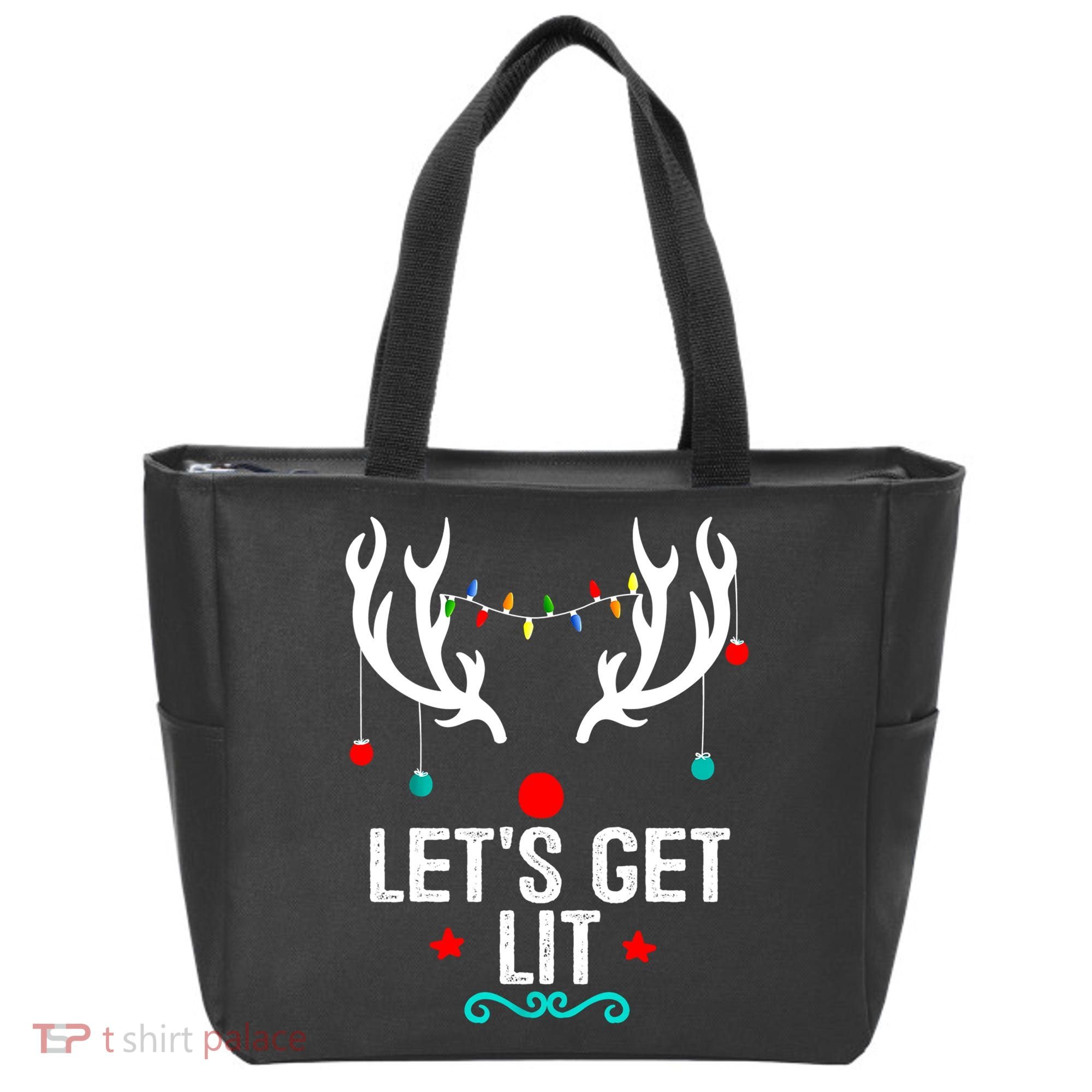 LetS Get Lit Cool Christmas Tote Bag