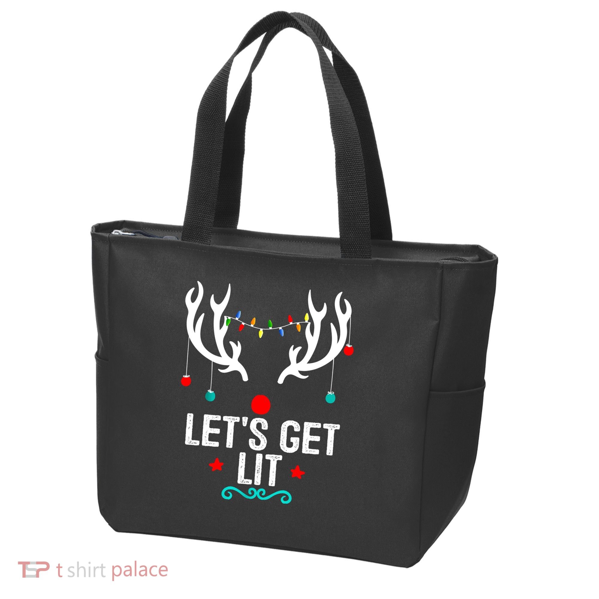 LetS Get Lit Cool Christmas Tote Bag
