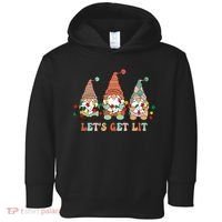 Let's Get Lit Christmas Gnome Lights Funny Xmas Gift Toddler Hoodie thumb 0