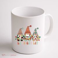Let's Get Lit Christmas Gnome Lights Funny Xmas Gift Coffee Mug thumb 1