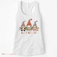 Let's Get Lit Christmas Gnome Lights Funny Xmas Gift Women's Tank Top thumb 0