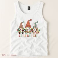 Let's Get Lit Christmas Gnome Lights Funny Xmas Gift Tank Top thumb 2