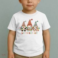 Let's Get Lit Christmas Gnome Lights Funny Xmas Gift Toddler T-Shirt thumb 2