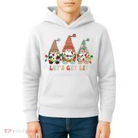Let's Get Lit Christmas Gnome Lights Funny Xmas Gift Kids Hoodie thumb 4