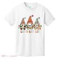 Let's Get Lit Christmas Gnome Lights Funny Xmas Gift Kids T-Shirt thumb 0