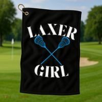 Lacrosse Girl Golf Towel thumb 1