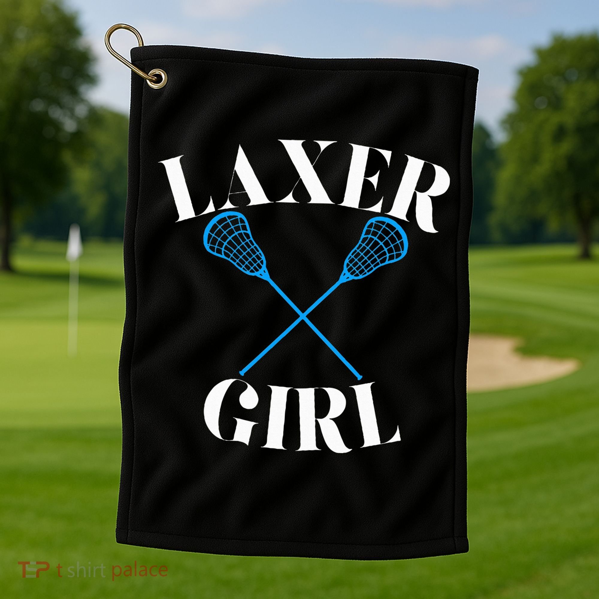 Lacrosse Girl Golf Towel