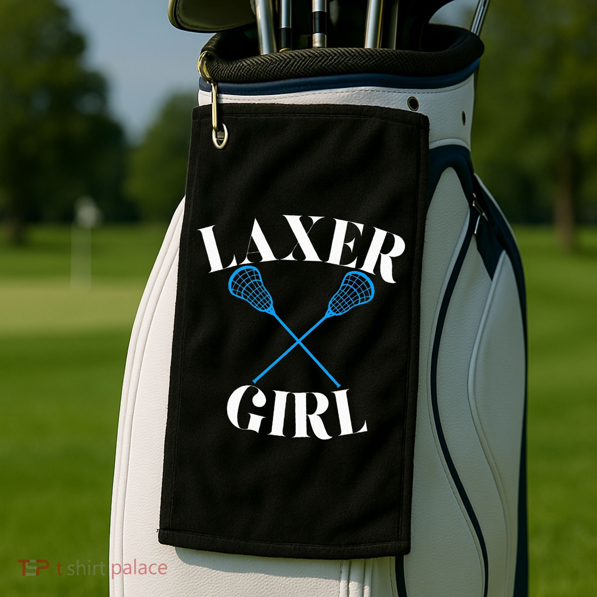 Lacrosse Girl Golf Towel