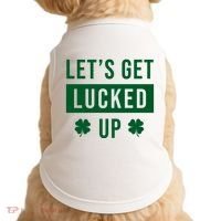 Lets Get Lucked Up Funny Irish St Patricks Day Doggie Tank thumb 0