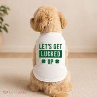Lets Get Lucked Up Funny Irish St Patricks Day Doggie Tank thumb 2