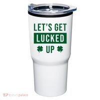 Lets Get Lucked Up Funny Irish St Patricks Day Tumbler thumb 0