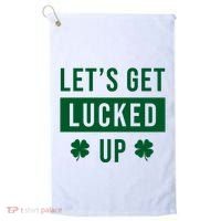 Lets Get Lucked Up Funny Irish St Patricks Day Golf Towel thumb 0