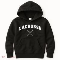 Lacrosse Gifts Lax Lacrosse Player Stick Kids Hoodie thumb 0