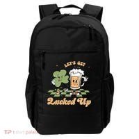 Let's Get Lucked Up St Patrick's Lucky Shamrock St Patrick's Day Beer Drinking Backpack thumb 0