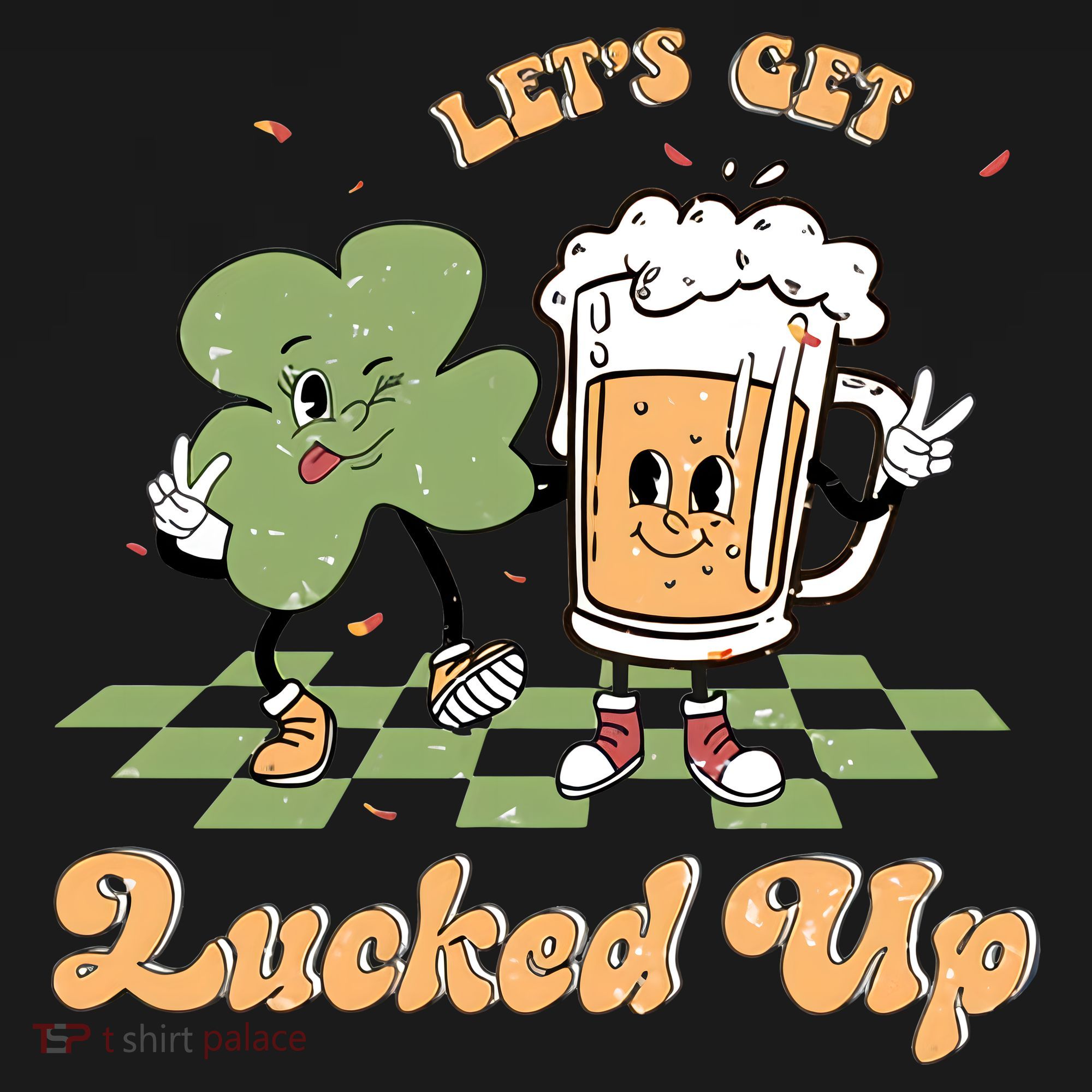 Let's Get Lucked Up St Patrick's Lucky Shamrock St Patrick's Day Beer Drinking Tote Bag