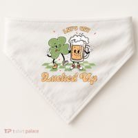 Let's Get Lucked Up St Patrick's Lucky Shamrock St Patrick's Day Beer Drinking USA-Made Doggie Bandana thumb 0