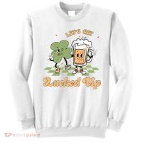 Let's Get Lucked Up St Patrick's Lucky Shamrock St Patrick's Day Beer Drinking Sweatshirt thumb 0
